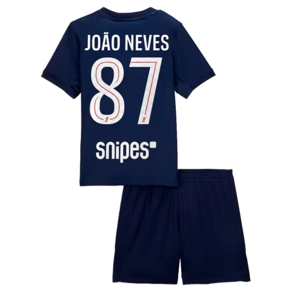 Dětský Fotbalový Dres Paris Saint Germain João Neves 87 Domácí 2025-2026 Dětský Fotbalový Dres Paris Saint Germain João Neves 87 Domácí 2025-2026