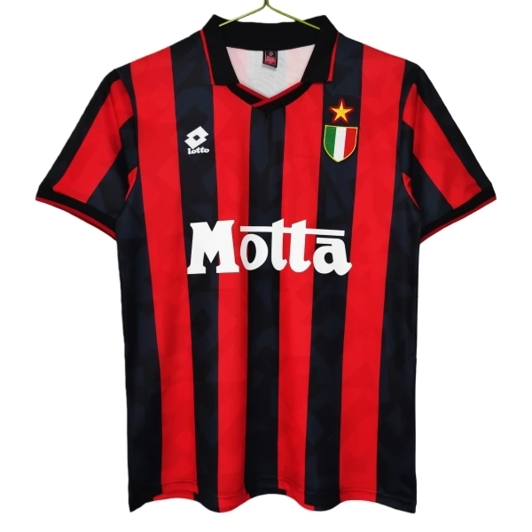 Fotbalový Dres AC Milan Domácí Sada Retro 1993-1994 Fotbalový Dres AC Milan Domácí Sada Retro 1993-1994