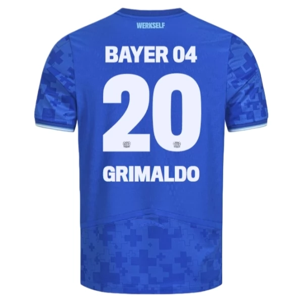 Fotbalový Dres Bayer 04 Leverkusen Grimaldo 20 Alternativní Sada 2025-2026 Fotbalový Dres Bayer 04 Leverkusen Grimaldo 20 Alternativní Sada 2025-2026