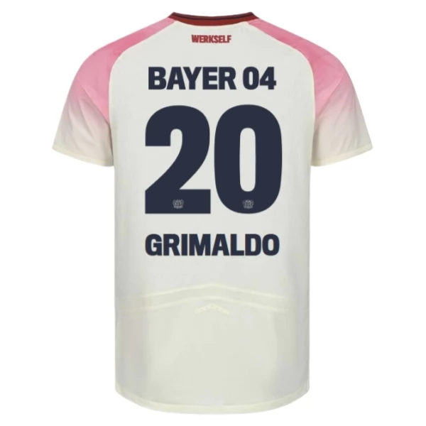 Fotbalový Dres Bayer 04 Leverkusen Grimaldo 20 Venkovní Sada 2025-2026 Fotbalový Dres Bayer 04 Leverkusen Grimaldo 20 Venkovní Sada 2025-2026