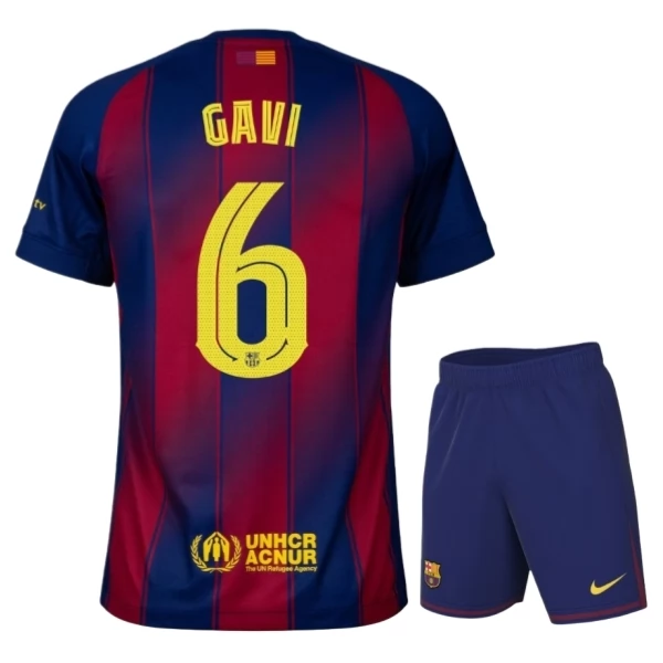 Fotbalový Dres FC Barcelona Gavi 6 Dětský Domácí Sada 2025-2026 Fotbalový Dres FC Barcelona Gavi 6 Dětský Domácí Sada 2025-2026