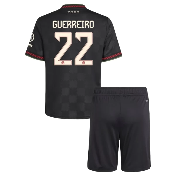 Fotbalový Dres FC Bayern Mnichov Guerreiro 22 Dětský Alternativní Sada 2025-2026 Fotbalový Dres FC Bayern Mnichov Guerreiro 22 Dětský Alternativní Sada 2025-2026