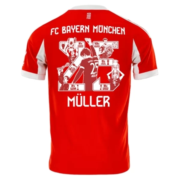 Fotbalový Dres FC Bayern Mnichov Müller 25 Domácí Sada Special Edition 2025-2026 Fotbalový Dres FC Bayern Mnichov Müller 25 Domácí Sada Special Edition 2025-2026