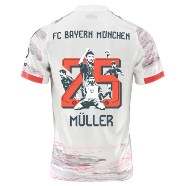 Fotbalový Dres FC Bayern Mnichov Müller 25 Venkovní Sada Special Edition 2025-2026 Fotbalový Dres FC Bayern Mnichov Müller 25 Venkovní Sada Special Edition 2025-2026