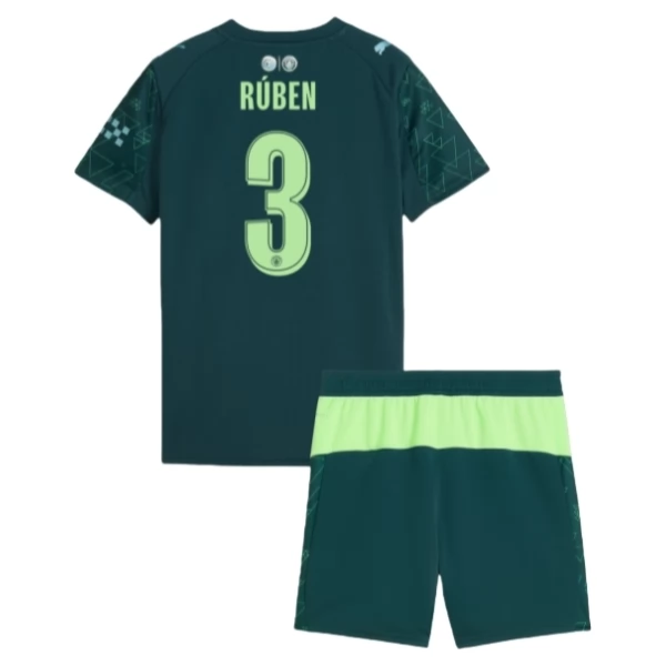 Fotbalový Dres Manchester City Rúben 3 Dětský Domácí Sada Fourth 2025-2026 Fotbalový Dres Manchester City Rúben 3 Dětský Domácí Sada Fourth 2025-2026