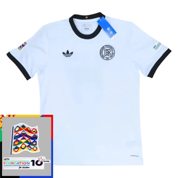 Fotbalový Dres Německo Domácí Sada 125th Anniversary UEFA Nations League Patch 2025 Fotbalový Dres Německo Domácí Sada 125th Anniversary UEFA Nations League Patch 2025