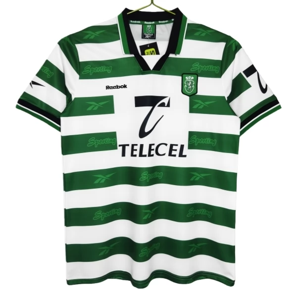 Fotbalový Dres Sporting Lisabon Domácí Sada Retro 1999-2000 Fotbalový Dres Sporting Lisabon Domácí Sada Retro 1999-2000