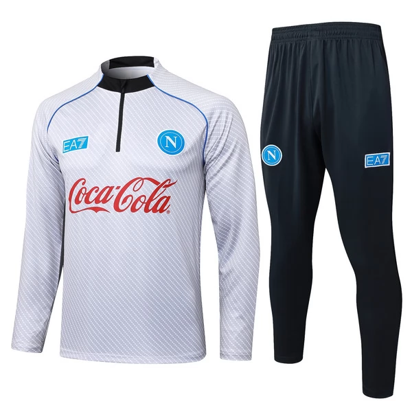 Tréninková Mikina Souprava SSC Napoli Dětský 2025-26 - 1-4 Zip Šedá Tréninková Mikina Souprava SSC Napoli Dětský 2025-26 - 1-4 Zip Šedá