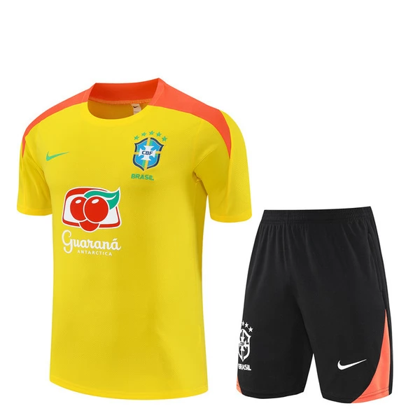 Tréninkový Dres Souprava Brazílie 2025-26 - Shorts Žlutá Tréninkový Dres Souprava Brazílie 2025-26 - Shorts Žlutá