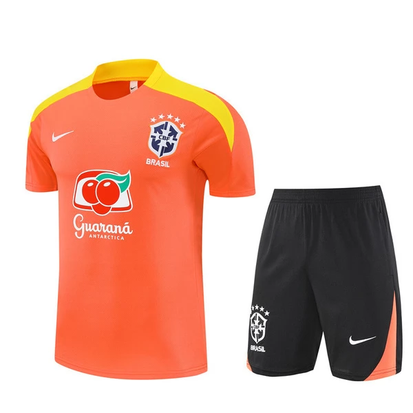 Tréninkový Dres Souprava Brazílie Dětský 2025-26 - Shorts Oranžová Tréninkový Dres Souprava Brazílie Dětský 2025-26 - Shorts Oranžová